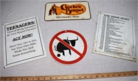 LOT - METAL SIGNS