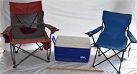 LOT - ICE CHEST & CHAIRS