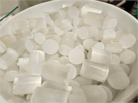 Raw Selenite Crystal Cylinder Chunks 27.8 Lbs