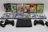Play Station 2 Game System, Controllers & Games