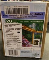 Backyard power outlet 20 Amps