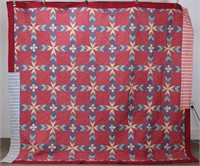 Red, White, & Blue Curved Star Quilt