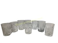 8 Crystal Cut and Etched Tumblers
