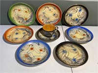 Asian Theme Plates & Teacup