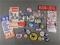 Vintage Nixon/Lodge/Agnew Pinbacks & More!