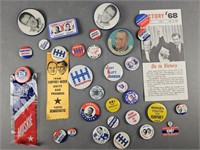Vintage Humphrey/Muskie/LBJ Pinbacks & More!