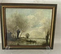 Framed Canvas Print Vintage 11-1/2” x 9-1/2”