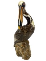 Large Ceramic Pelican Bird Statue