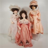 3 Effanbee Little Old New York Victorian Dolls