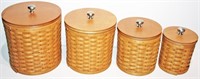 4-Pc. Graduated Longaberger Canister Set w/