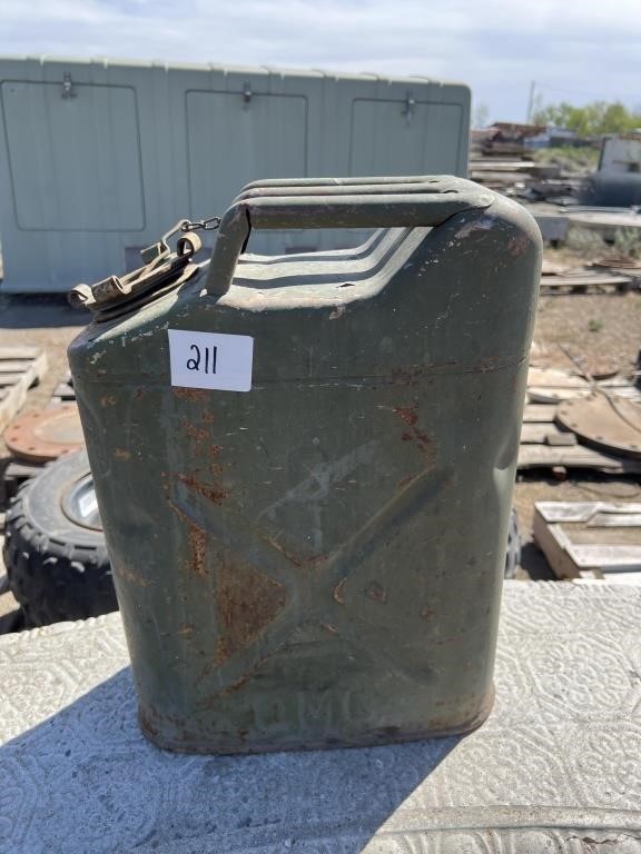 Vintage metal gas can