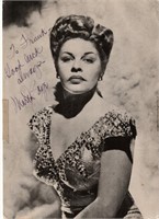 Martha Raye, actress, Academy Award autograph on
