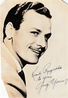 Gig Young, actor, Academy Award 1969, autograph on