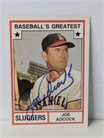Joe Adcock Autograph Baseball Card