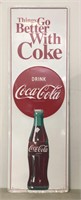 Coca cola metal advertisement 53X18"