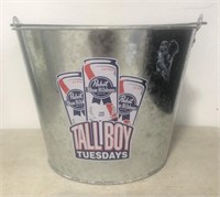 Pabst Blue Ribbon tall boy Tuesdays beer bucket