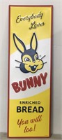 Bunny metal bread advertisement 42X14"
