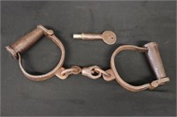 Antique Handcuffs and Key