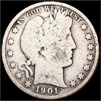 1901-S Barber Half Dollar NICELY CIRCULATED