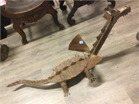 3.5ft Long Welded Metal Dragon Statue