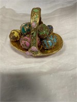 Franklin mint House of faberge eggs and basket