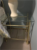 Contemporary Brass Side Table 24X20X22