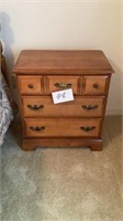 24" x 25" x 27"  three drawer night stand