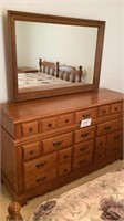 58" x 19" x 33" nine drawer dresser with 45"