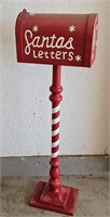 40"h metal and wood Santa mailbox