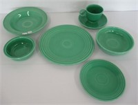 Set of Fiesta Green Dinnerware.