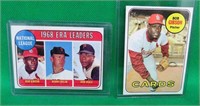 1969 Topps #200 Bob Gibson + #8 LL Gibson +