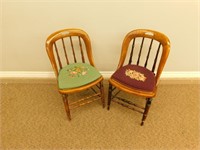 2 Antique wooden chairs