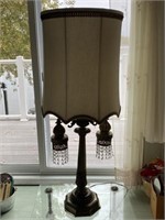 Brass Table Lamp With Accent Side Lights