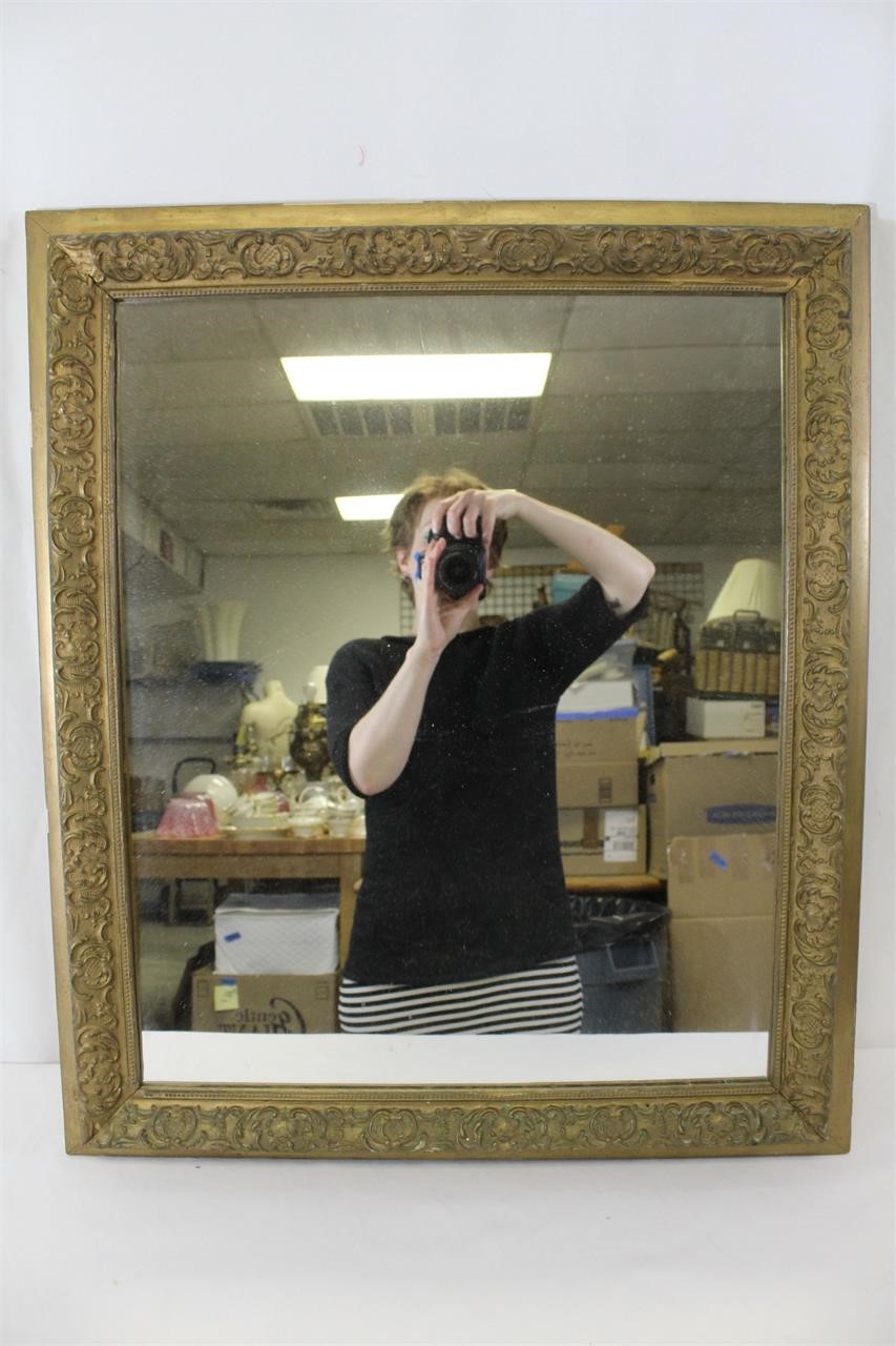 Vintage Gilt Gold Wooden Wall Mirror