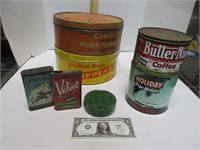 Assorted tins