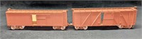 2 Vintage 8" Railroad Sheathed Box Cars