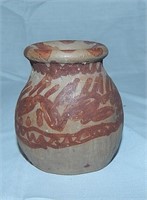 Navajo Native American 3" Painted Pottery Jar