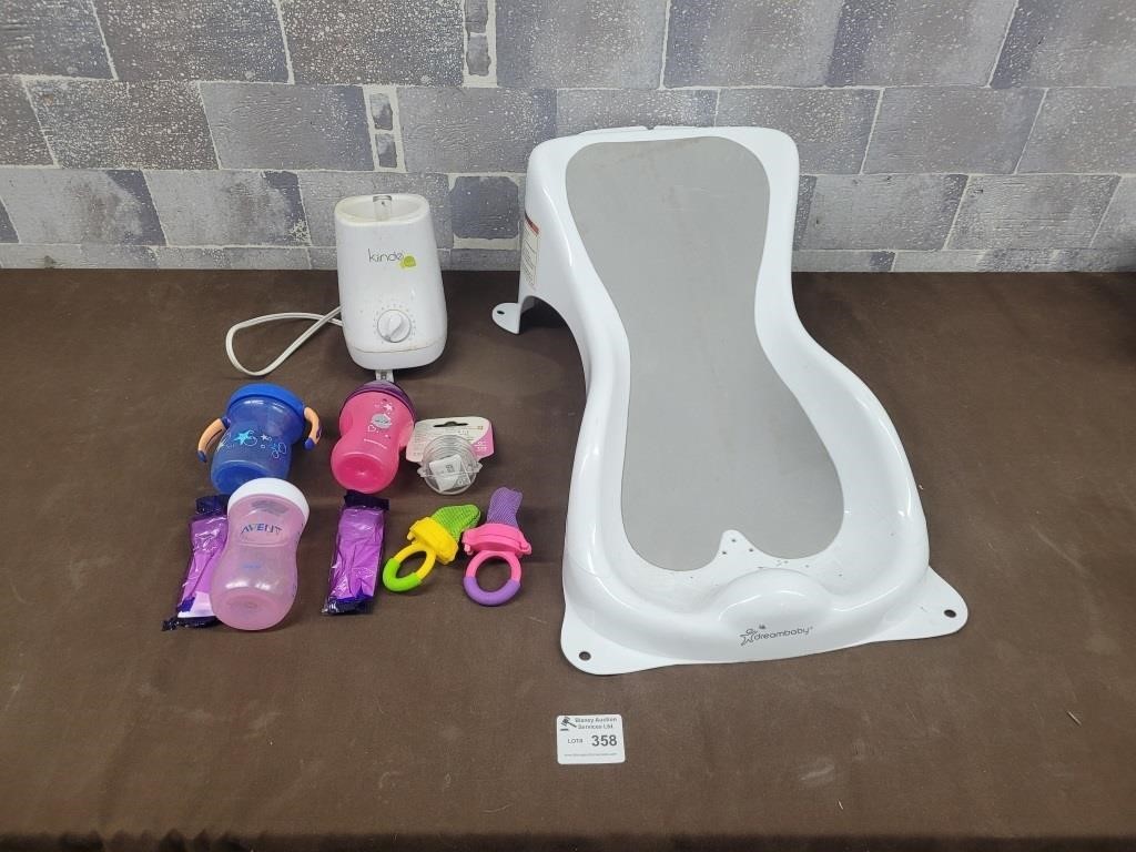 Bottle warmer, baby bath, bottles, scack toys