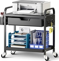 2 Tier Rolling Printer Cart