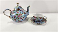 Vtg Formalities by Baum Bros Floral 6"Teapot with