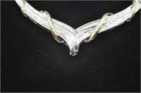 Large diamond estate necklace