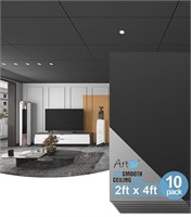 Art3d 10-Pack Smooth Drop Ceiling Tile 2ft x 4ft