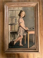 Girl At Desk Painting