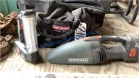 CRAFTSMAN TOOLBAG WITH VACUUM AND WORK LIGHT