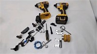 Dewalt drill with tools