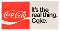 Coca Cola "Its The Real Thing" Tin Sign