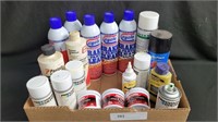 Mix Lot Of Brake Cleaner, Lubricants, Etc