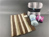 New Throws, Washcloths & Rug