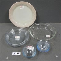 Fire King Glass Custard & Pie Plates, Etc