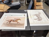 PORTFOLIO OF SEVEN AMERICAN QUARTER HORSE PRINTS